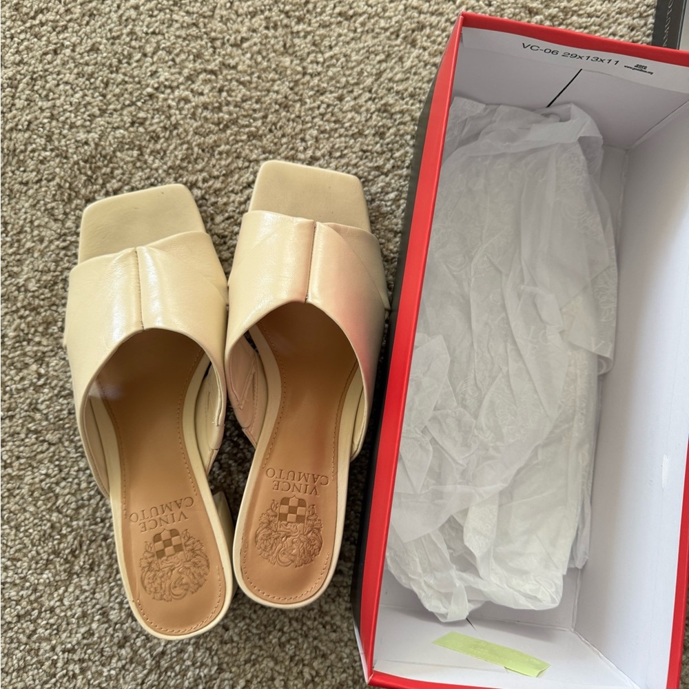 Vince Camuto Cream Women's Slide Sandals